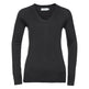 Russell Collection Women's V-Neck Knitted Sweater