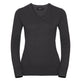 Russell Collection Women's V-Neck Knitted Sweater