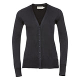 Russell Collection Women's V-Neck Knitted Cardigan