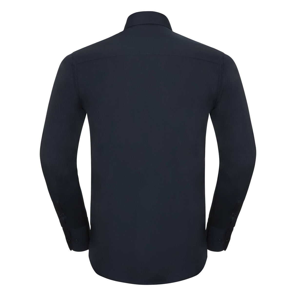 Russell Collection Long Sleeve Polycotton Easycare Fitted Poplin Shirt