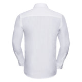 Russell Collection Long Sleeve Polycotton Easycare Fitted Poplin Shirt