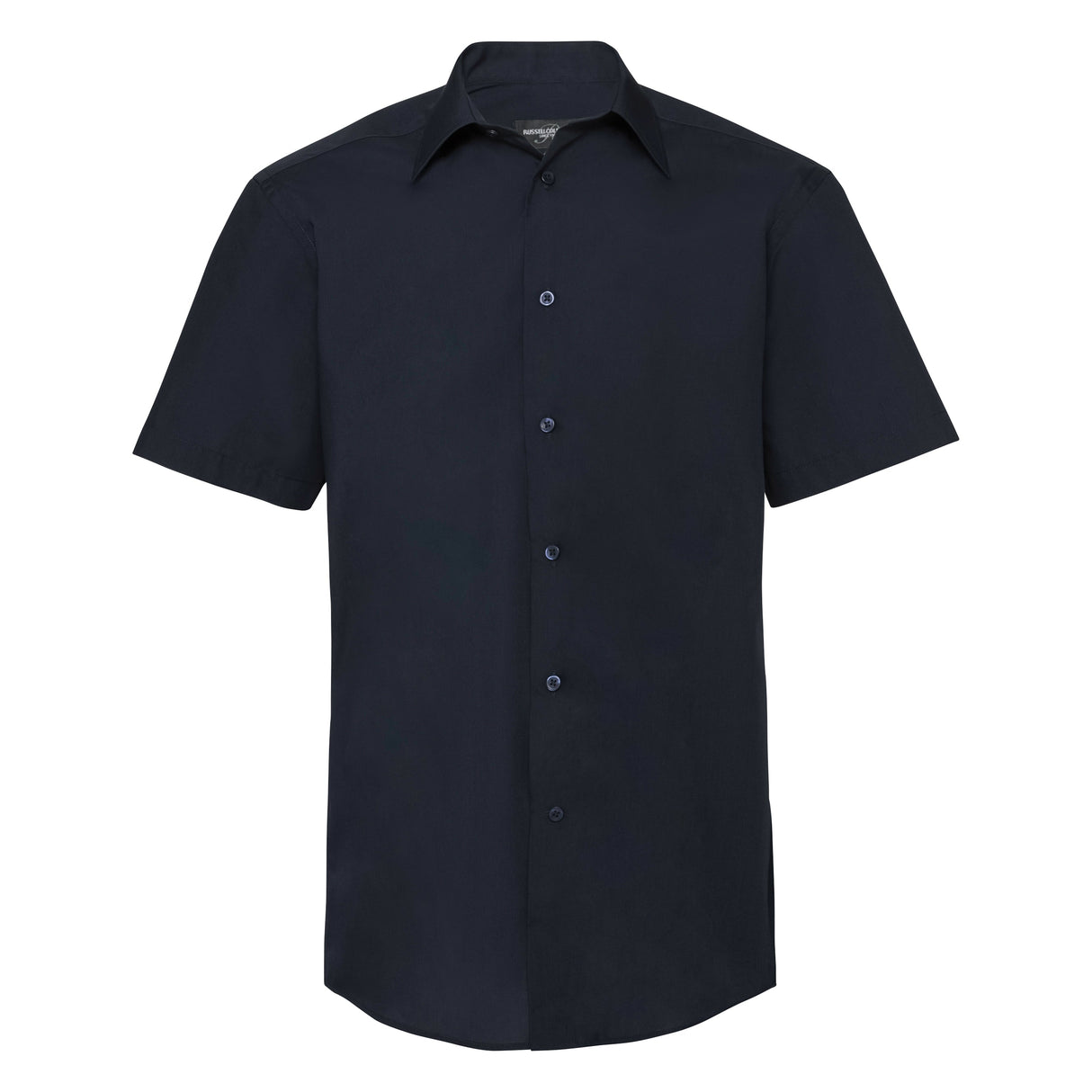 Russell Collection Short Sleeve Polycotton Easycare Tailored Poplin Shirt