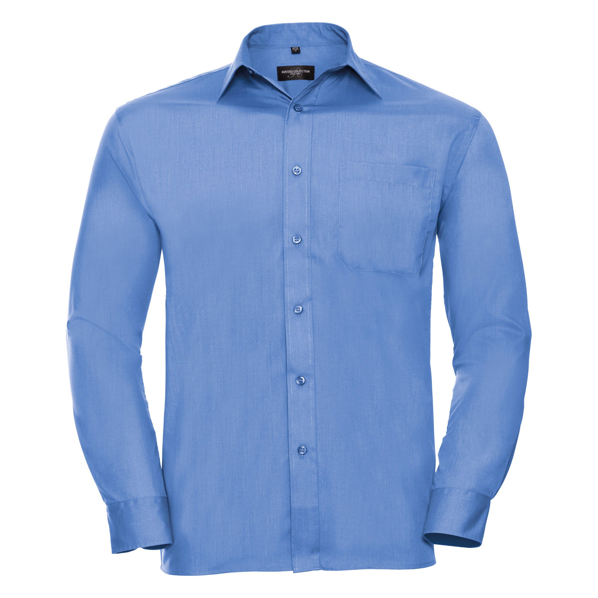 Russell Collection Long Sleeve Polycotton Easycare Poplin Shirt