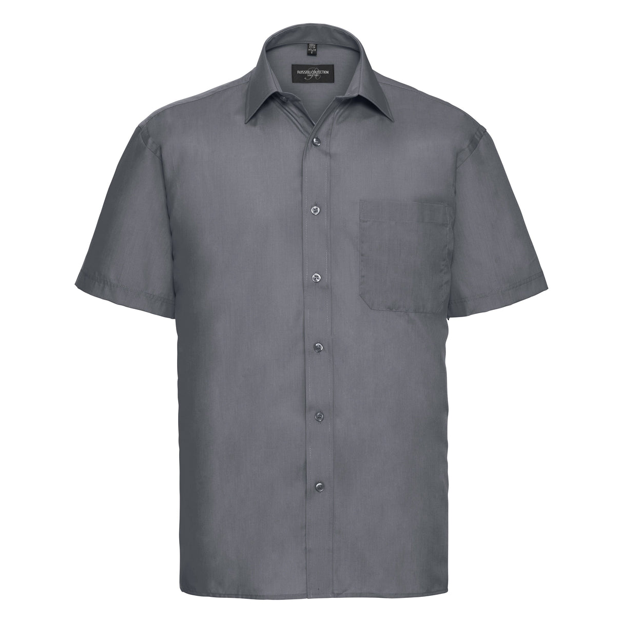 Russell Collection Short Sleeve Polycotton Easycare Poplin Shirt