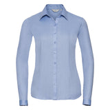 Russell Collection Women's Long Sleeve Herringbone Shirt