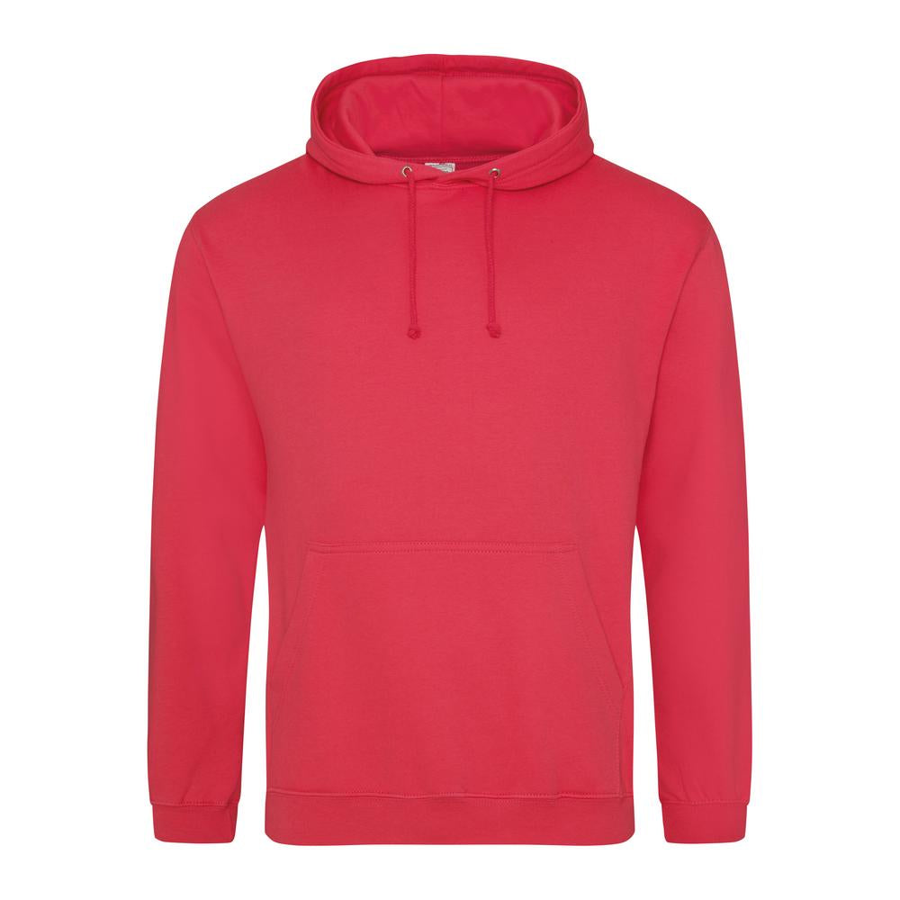 Awdis Just Hoods College Hoodie - Lipstick Pink