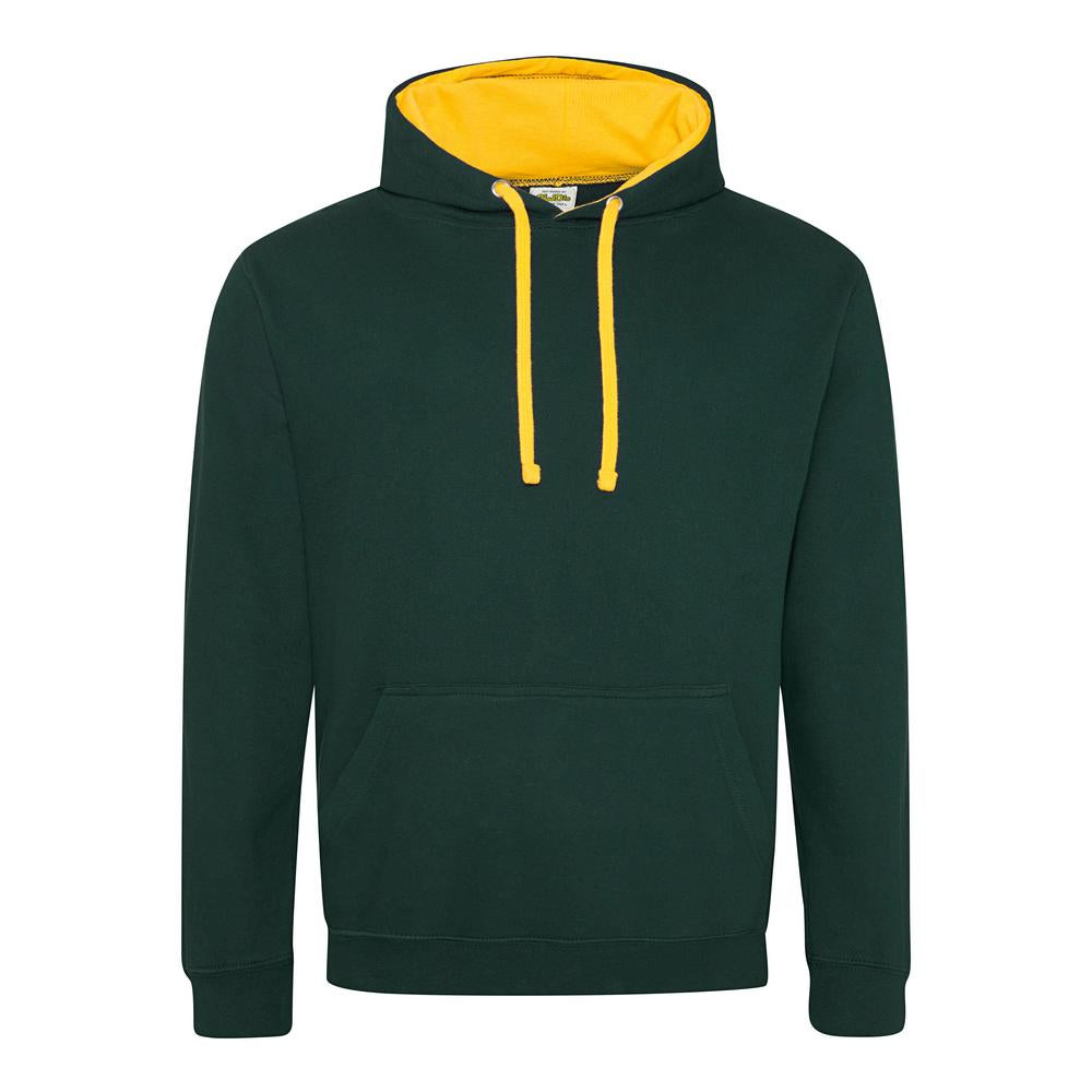 Awdis Just Hoods Varsity Hoodie - Forest Green/Gold