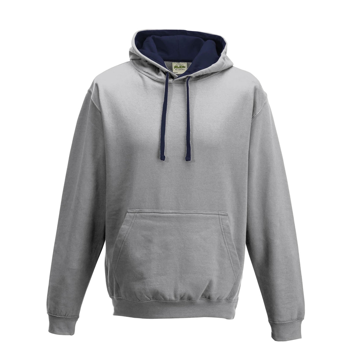 Awdis Just Hoods Varsity Hoodie - Heather Grey/French Navy*?