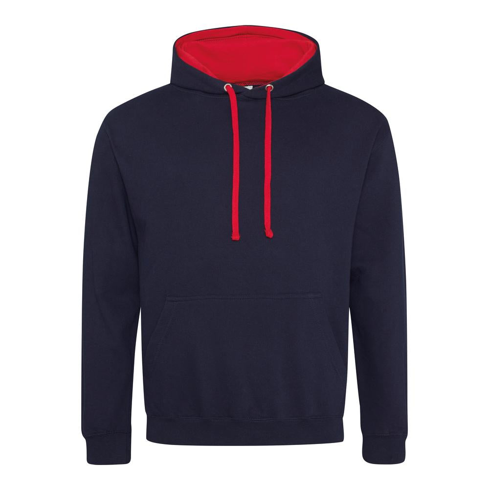 Awdis Just Hoods Varsity Hoodie - New French Navy/Fire Red*