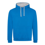 Awdis Just Hoods Varsity Hoodie - Sapphire Blue/Heather Grey*