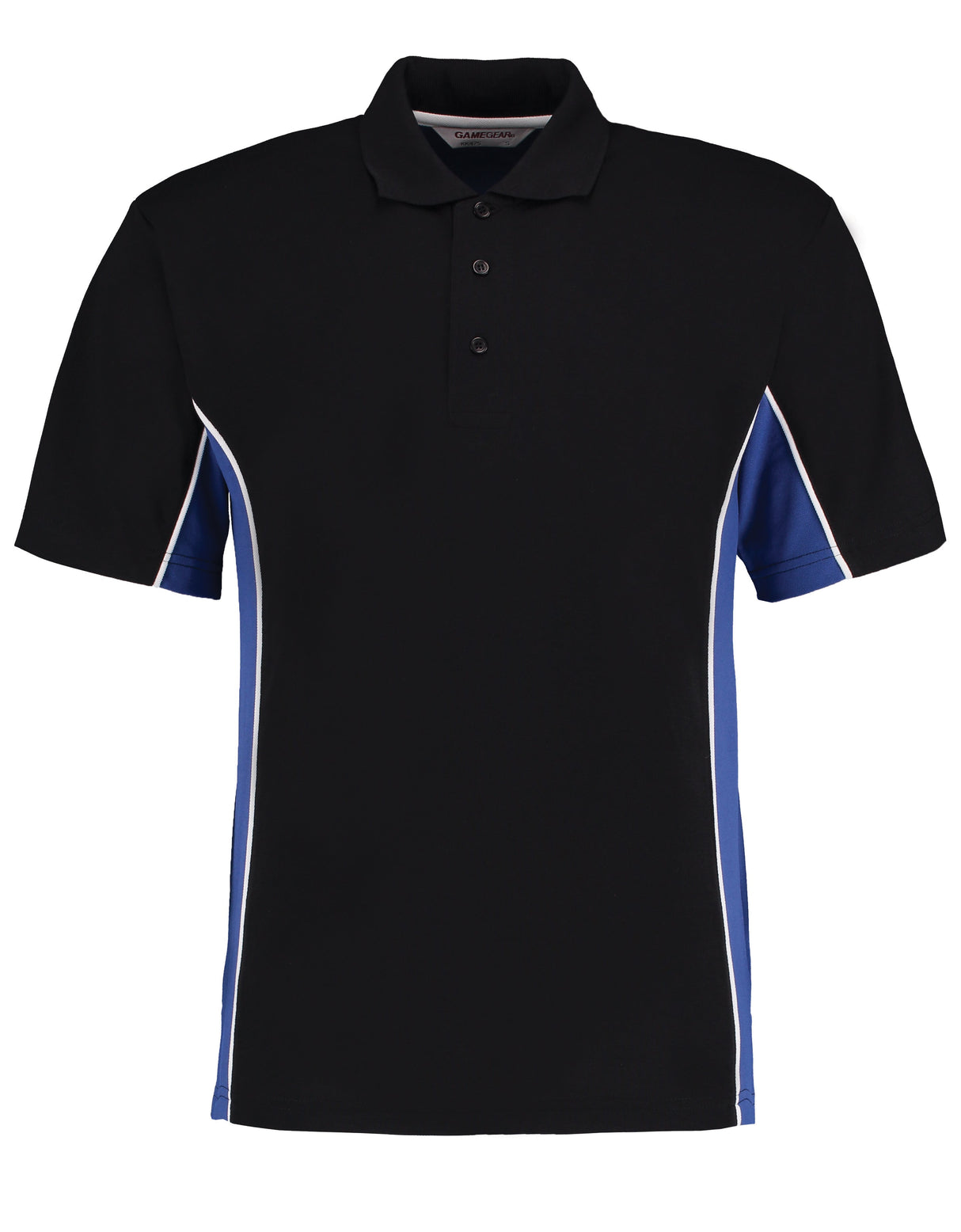 Kustom Kit Track Polo (Classic Fit) - Black/Royal/White