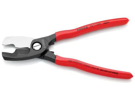 Knipex Cable Shears with Twin Cutting Edge PVC Grip 200mm