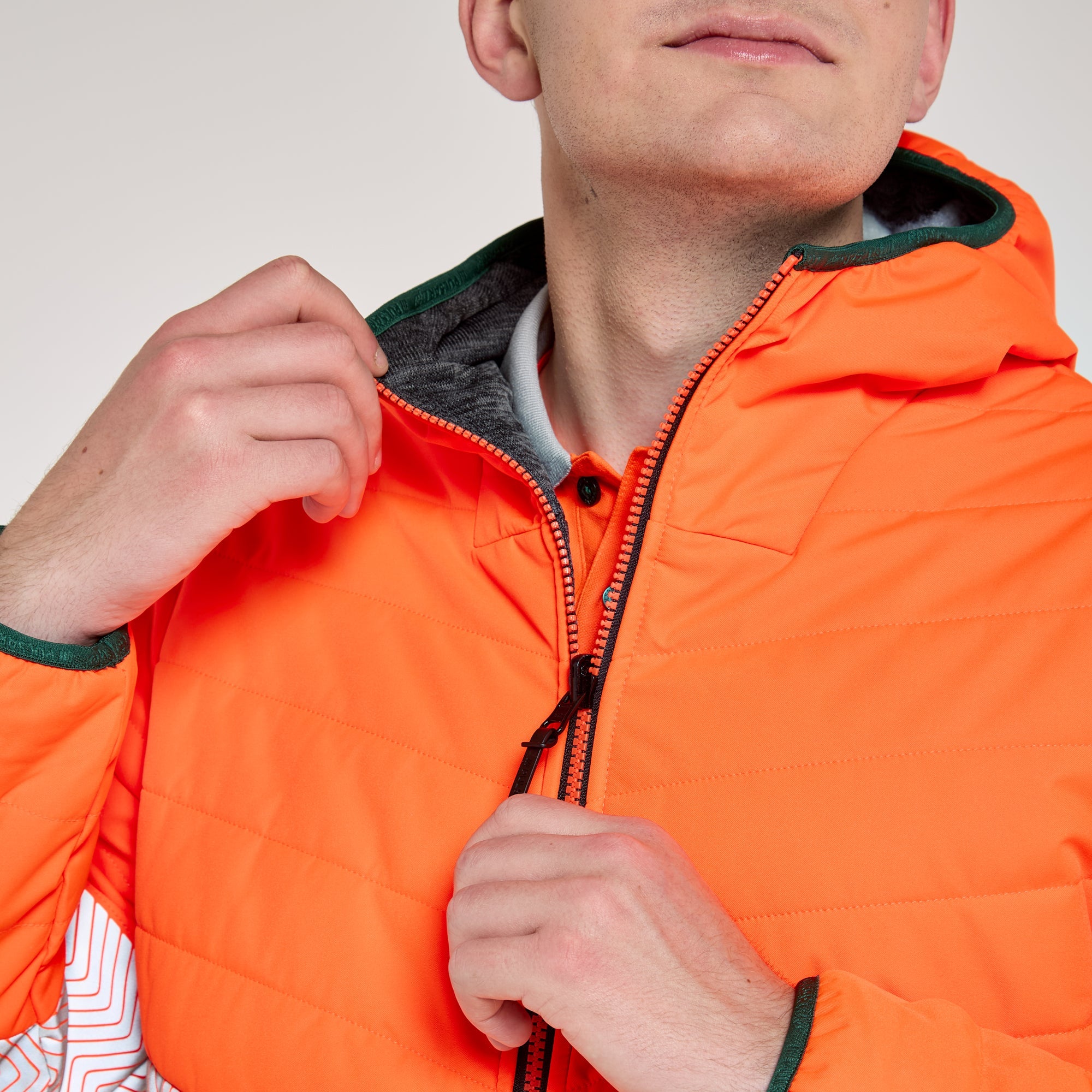 Reversible Puffer Jacket Orange