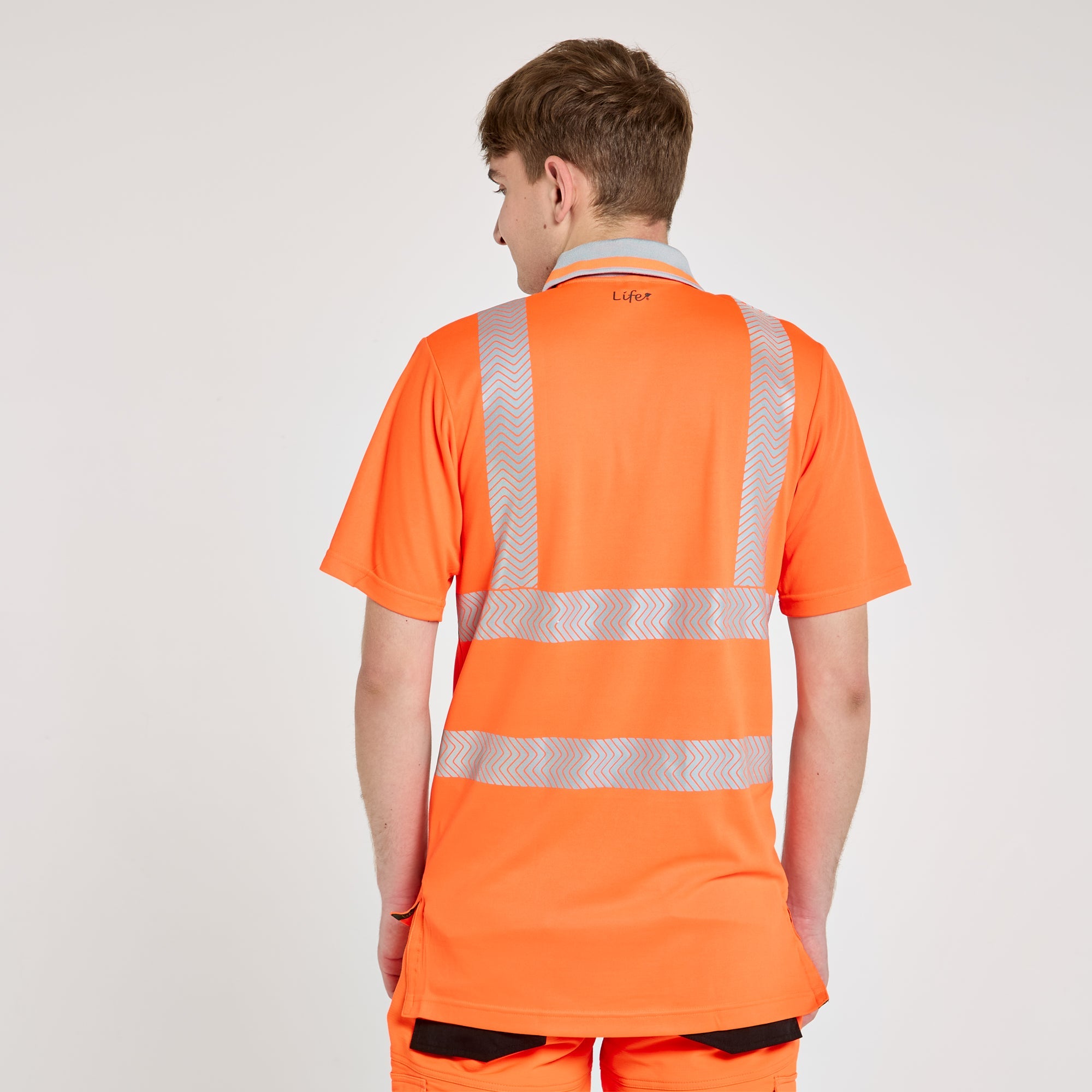 Pulsar Short Sleeve Polo Shirt Orange - Bamboo Content