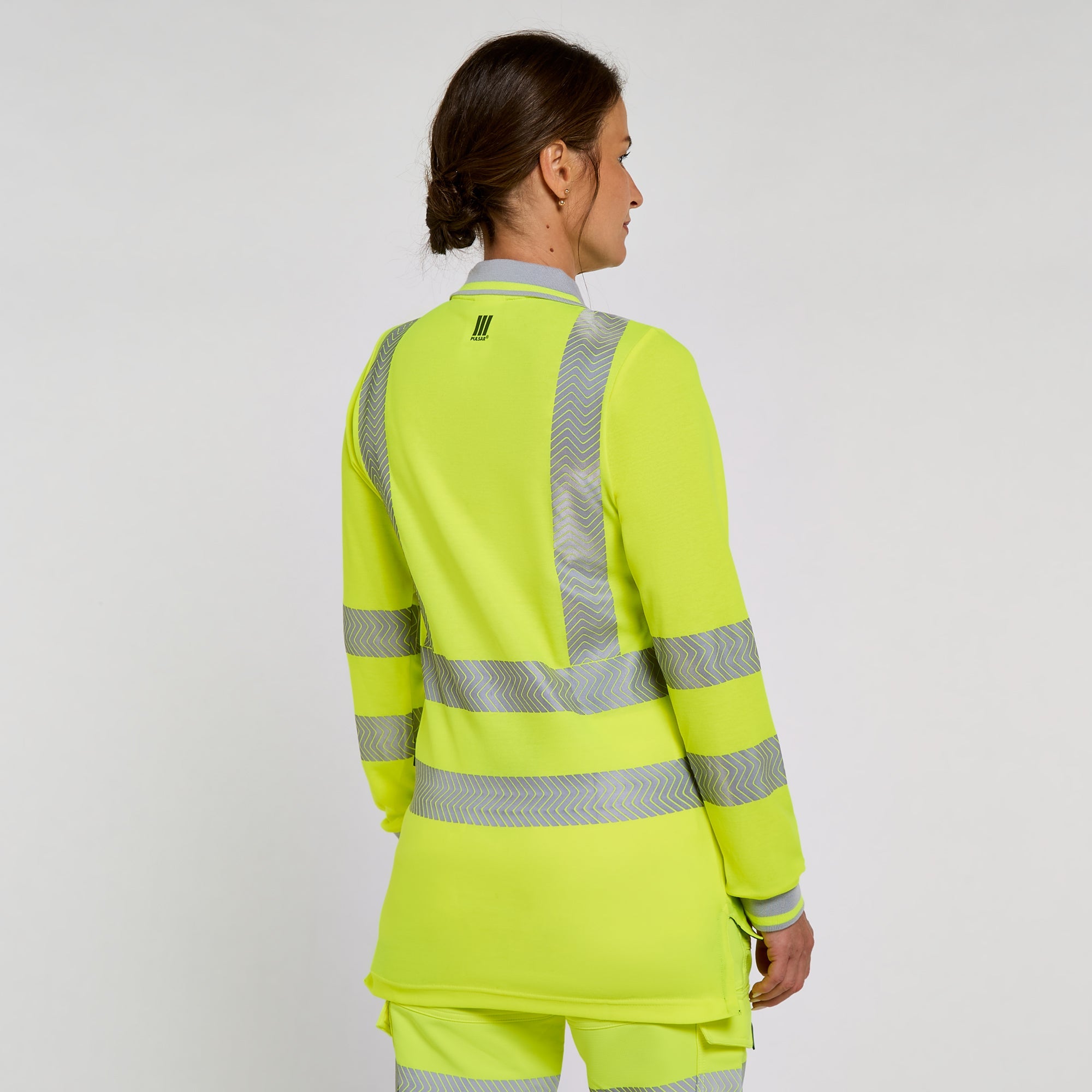 Pulsar Women's Long Sleeve Polo Shirt Yellow - Bamboo Content