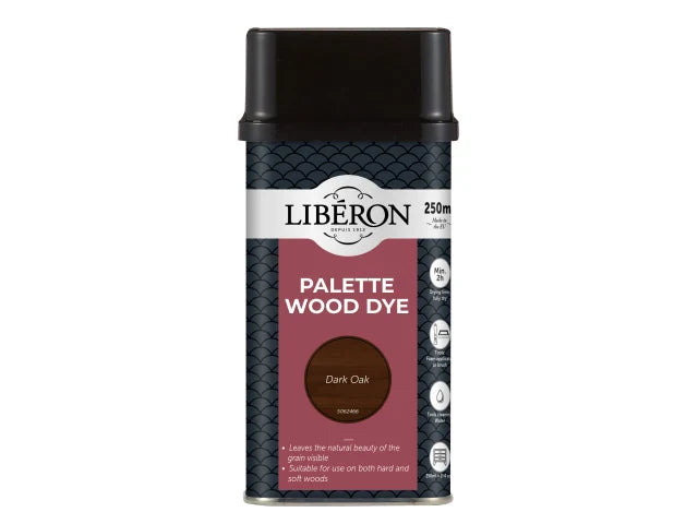 Liberon Palette Wood Dye Dark Oak 250ml