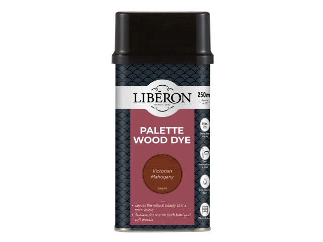 Liberon Palette Wood Dye Victorian Mahogany 250ml