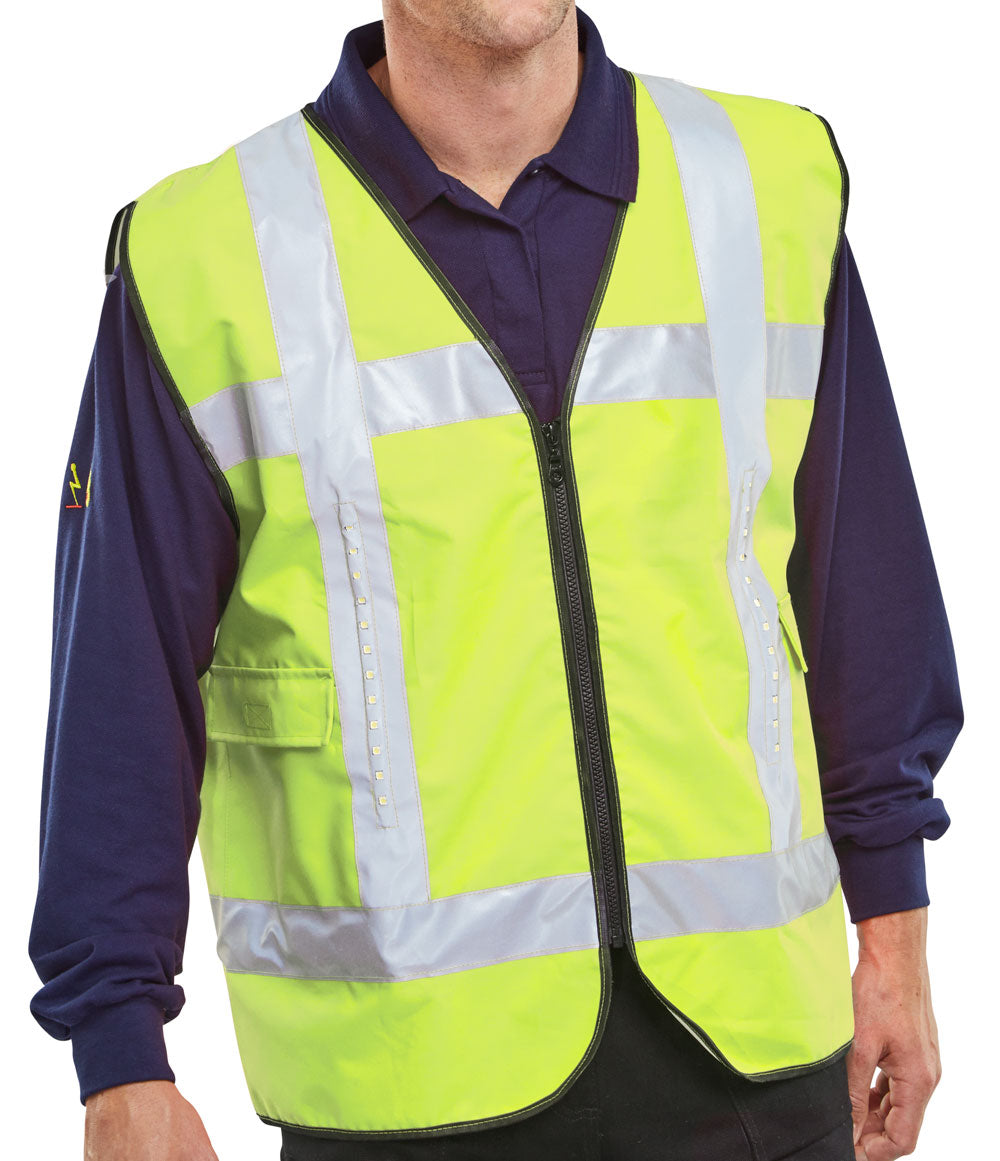 Beeswift Light Vest Safety Basic Front Light C/W Pockets