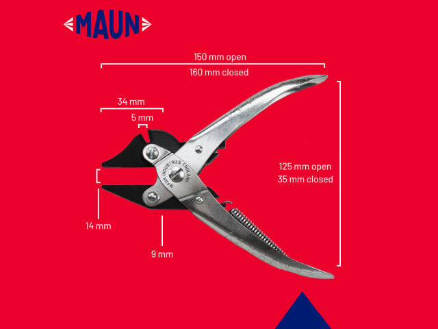 Maun Side Cutter Parallel Pliers with Return Spring 160mm