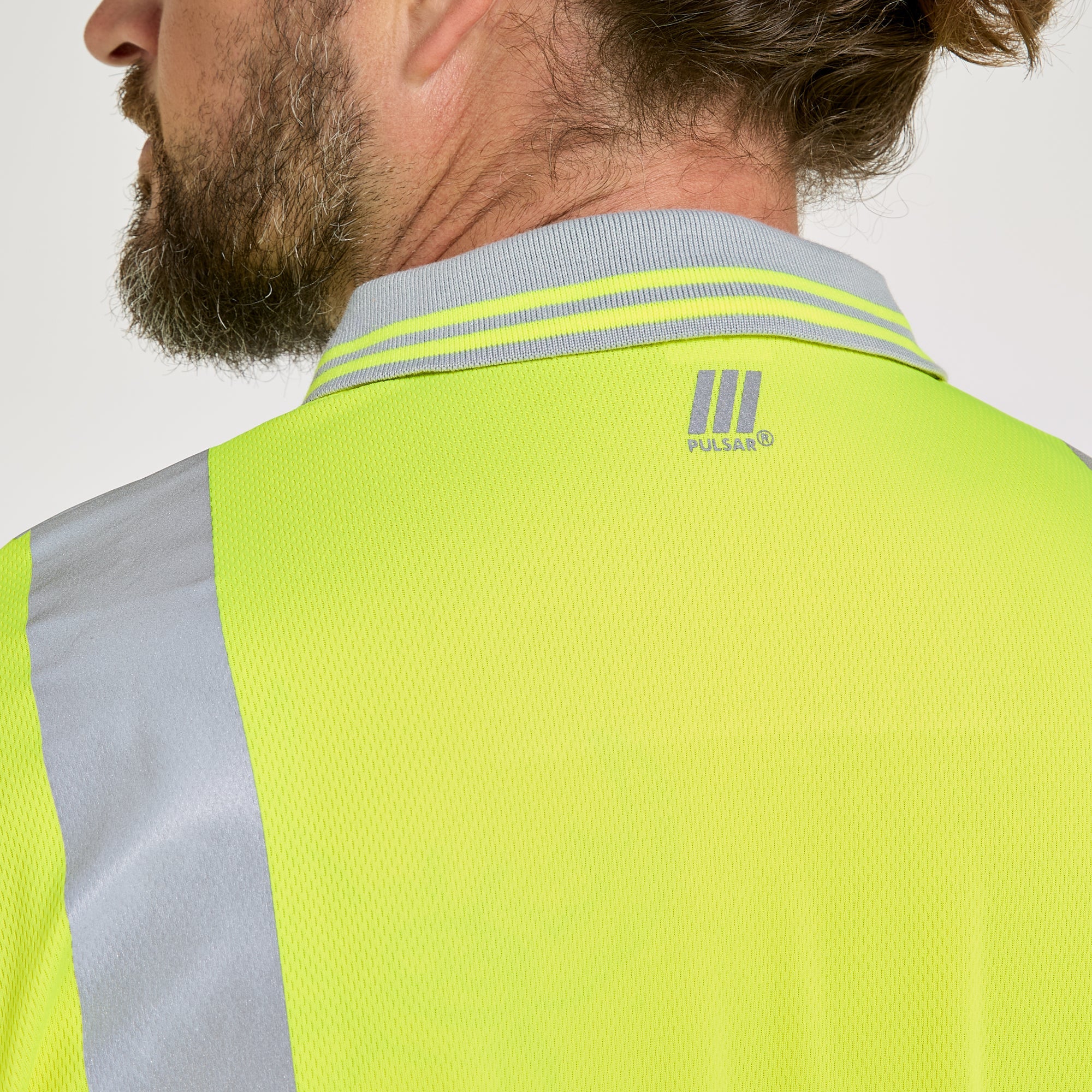 Pulsar Long Sleeve Polo Shirt Yellow - Recycled Content