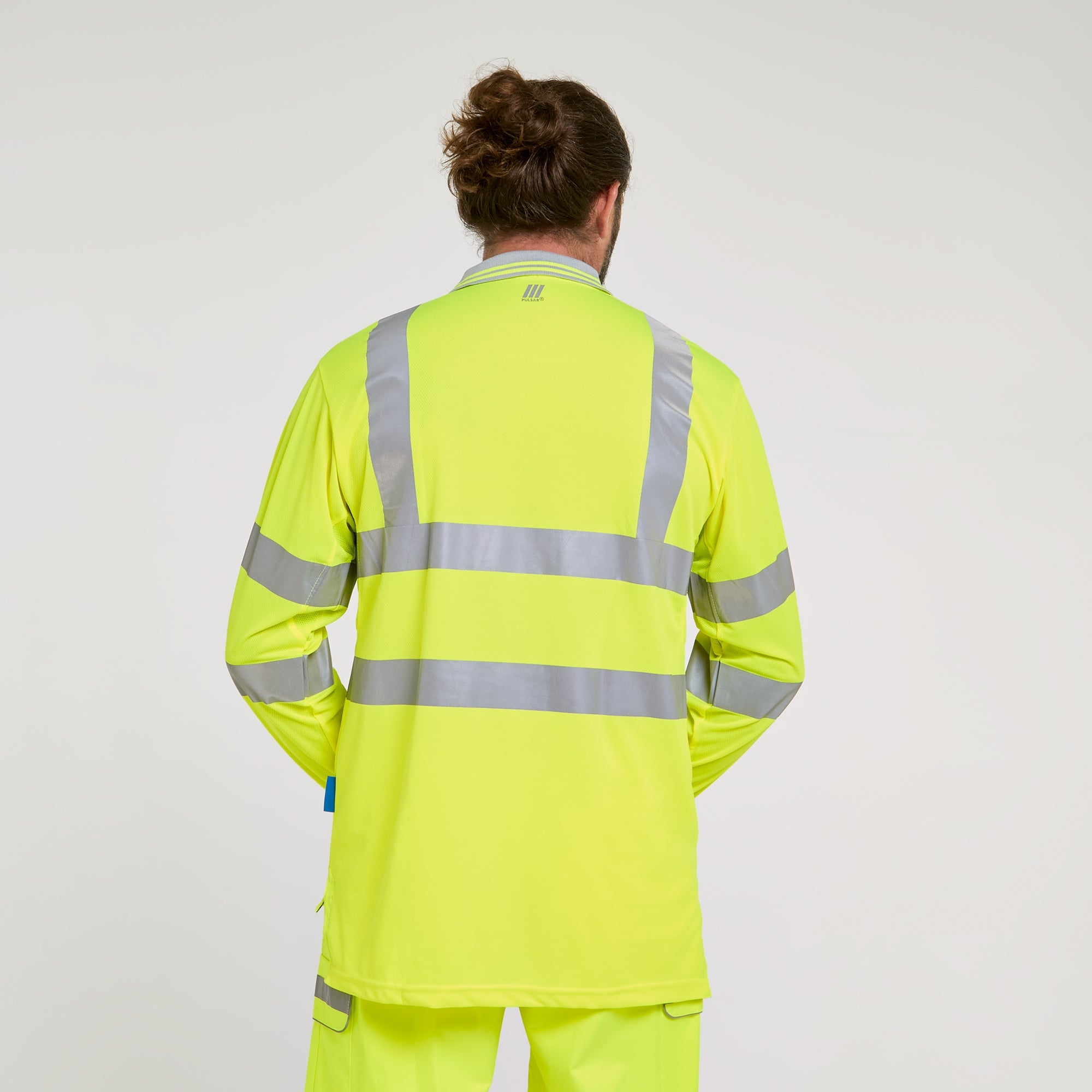 Pulsar Long Sleeve Polo Shirt Yellow - Recycled Content