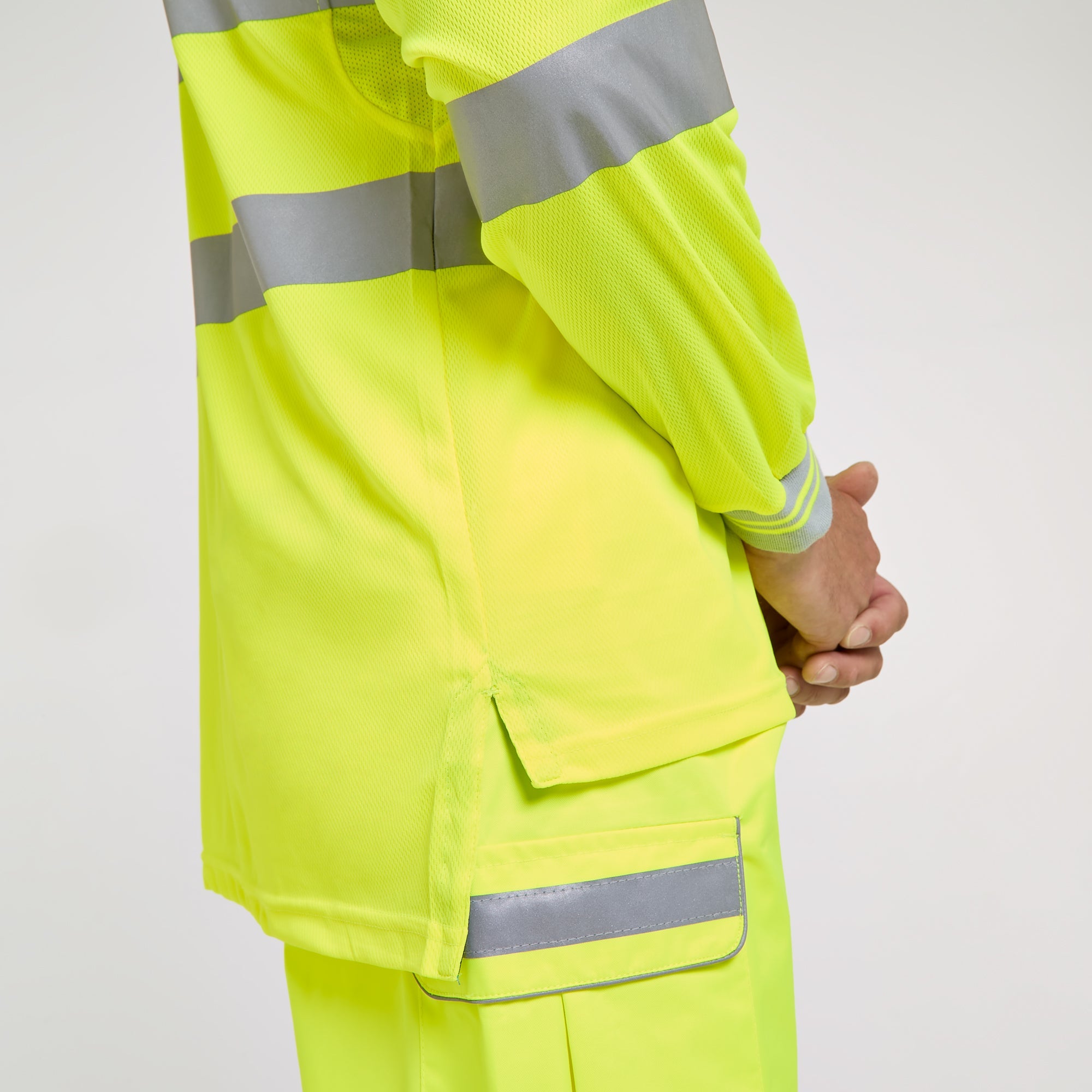 Pulsar Long Sleeve Polo Shirt Yellow - Recycled Content