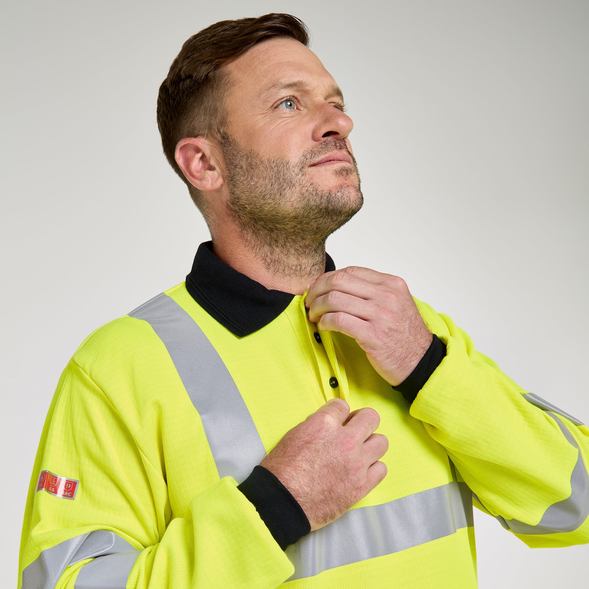 Pulsar Electric ARC Long Sleeve Polo Shirt Yellow