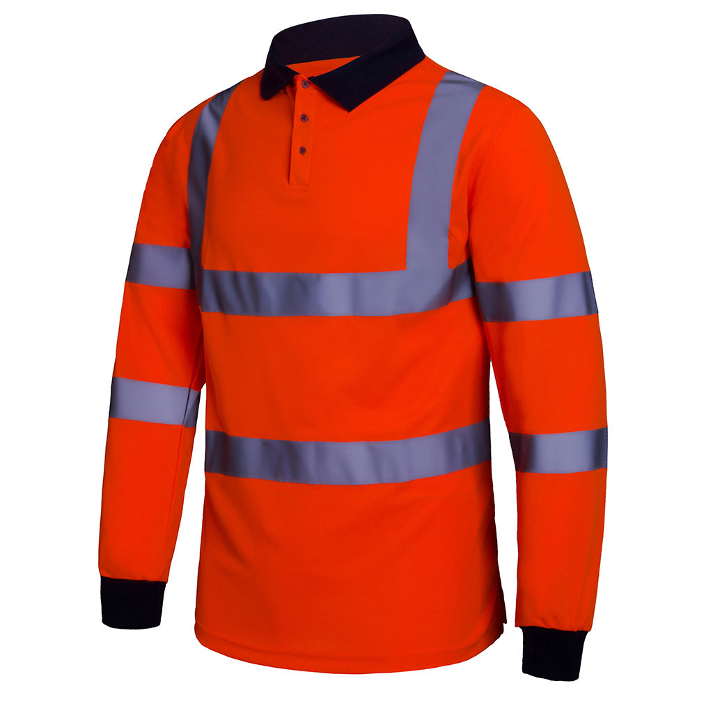 Future Garments Aqua Classic Long Sleeve Hi-Vis Poloshirt