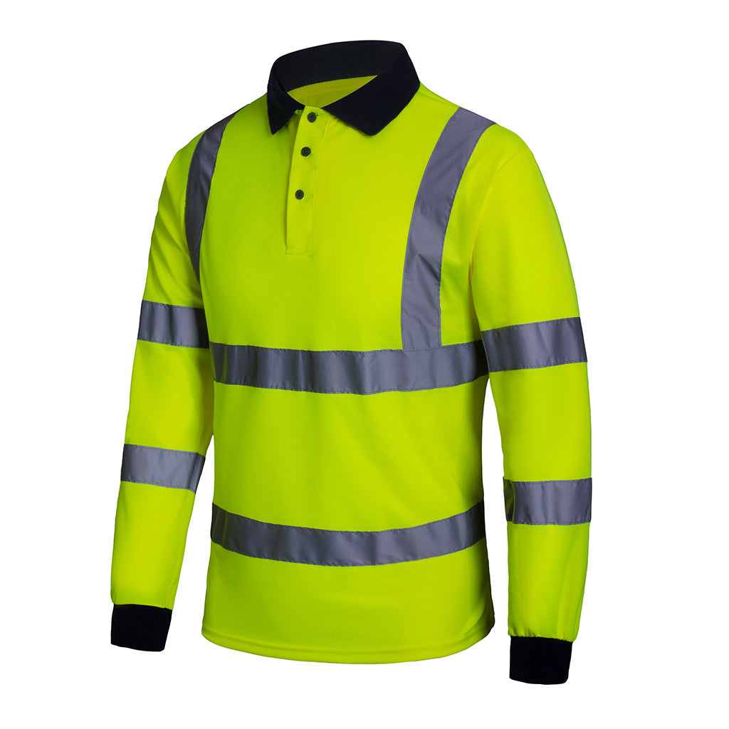 Future Garments Aqua Classic Long Sleeve Hi-Vis Poloshirt