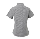 Premier Women's Microcheck (Gingham) Short Sleeve Cotton Shirt