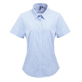 Premier Women's Microcheck (Gingham) Short Sleeve Cotton Shirt