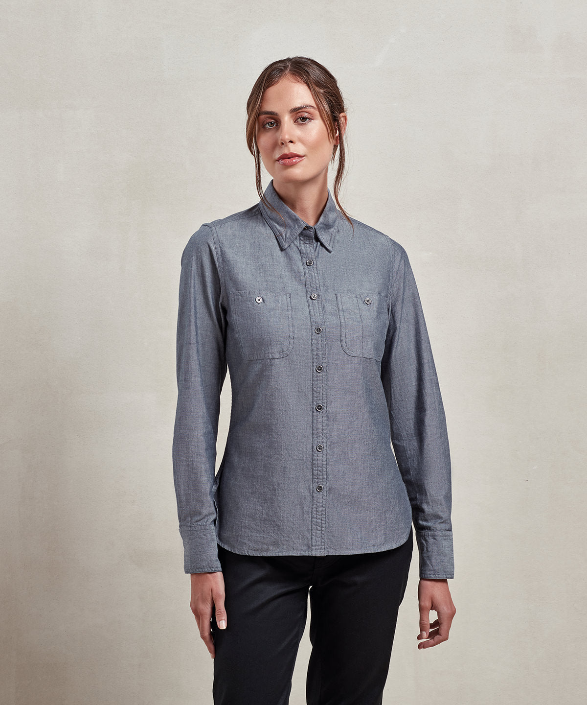 Premier Women's Chambray Shirt, Organic And Fairtrade Certified