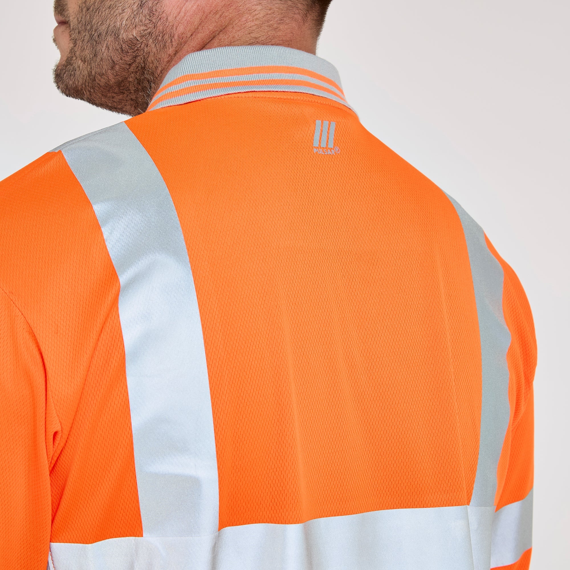 Pulsar Long Sleeve Polo Shirt Orange - Recycled Content