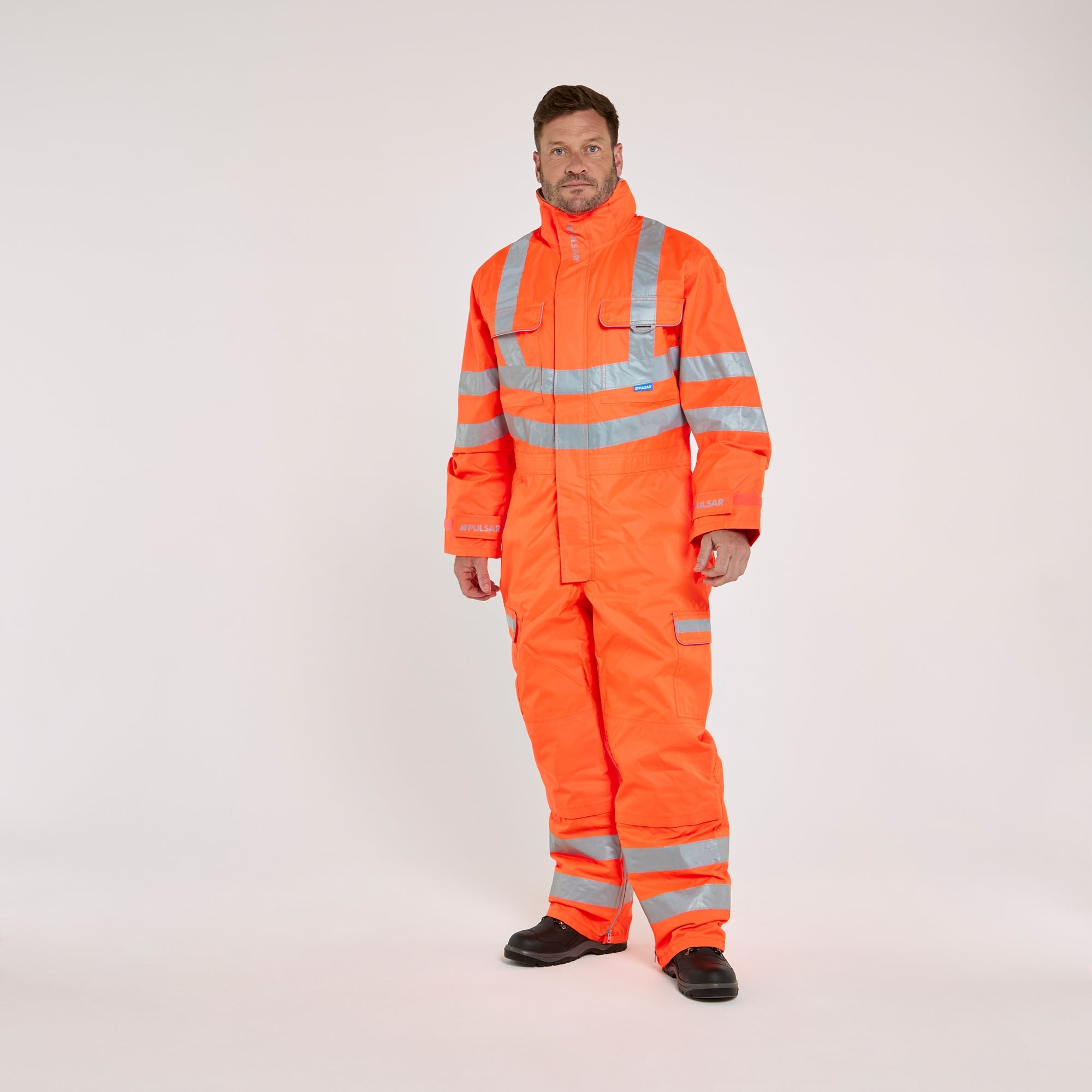 Pulsar Mesh Lined Coverall Orange - Recycled Content