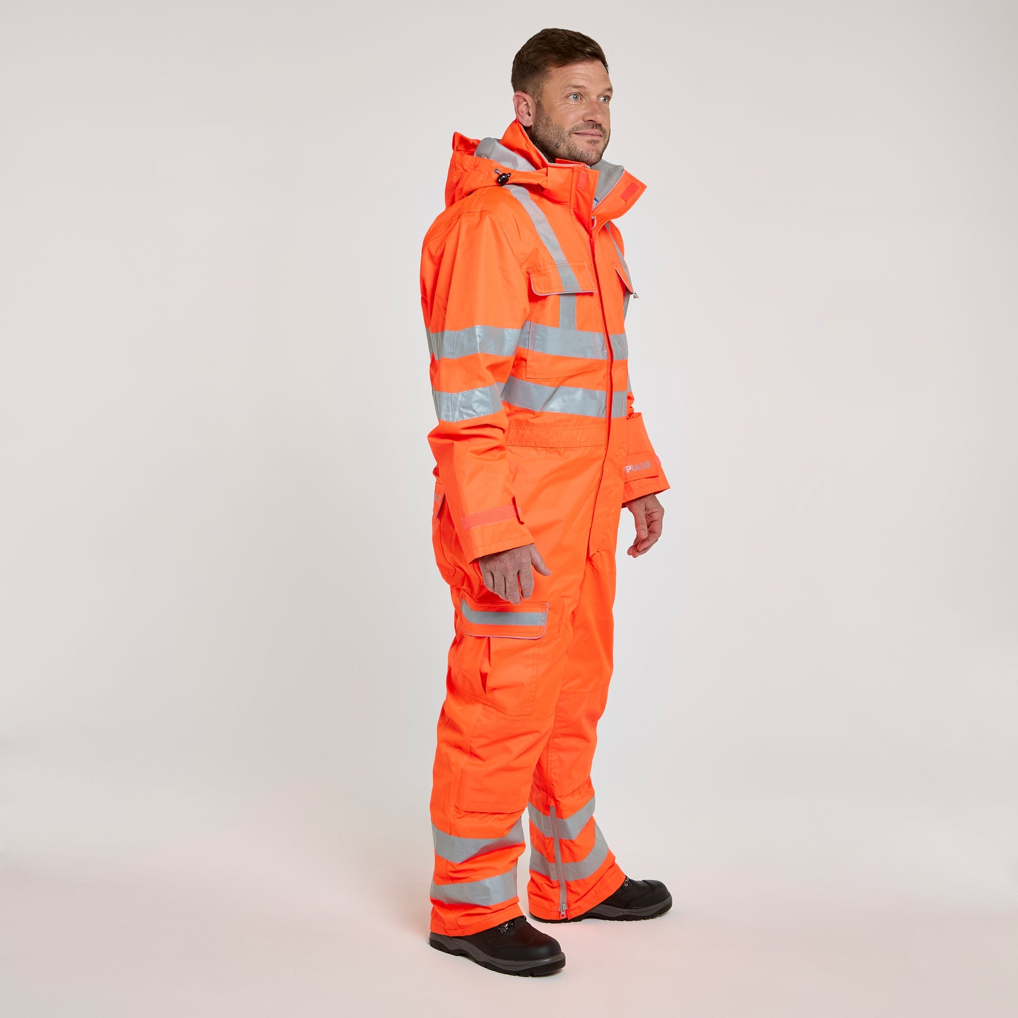 Pulsar Mesh Lined Coverall Orange - Recycled Content
