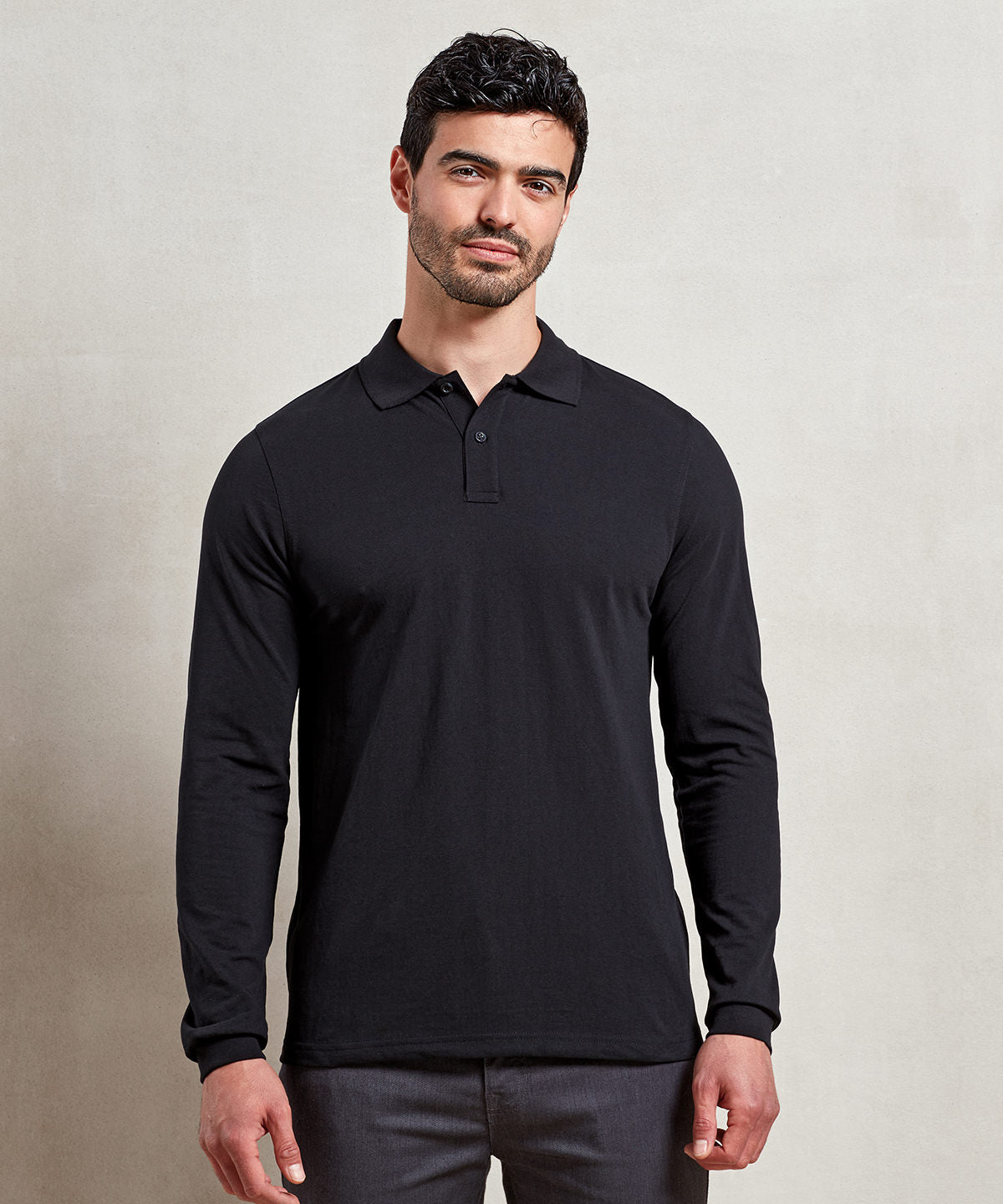 Premier Essential Unisex Long Sleeve Workwear Polo Shirt