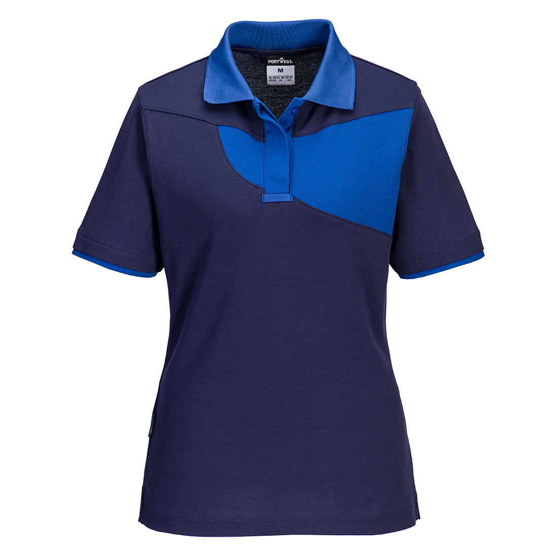 Portwest PW2 Cotton Comfort Women's Polo Shirt S/S #colour_navy-royal