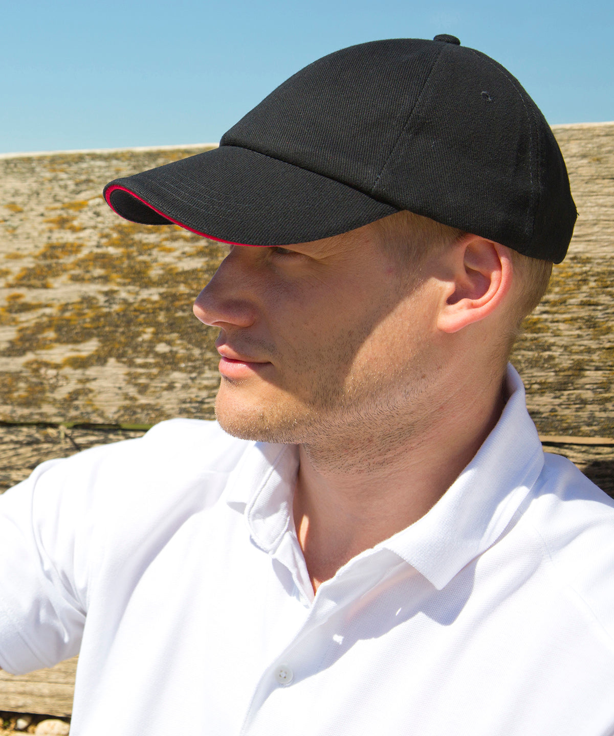 Result Headwear Low-Profile Heavy Brushed Cotton Cap With Sandwich Peak