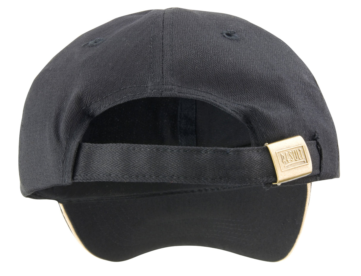 Result Headwear Herringbone Cap With Sandwich Peak