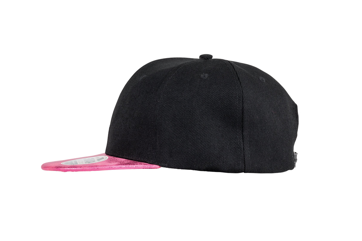 Result Headwear Bronx Glitter Flat Peak Snapback Cap