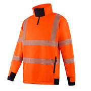 Future Garments Fgx Eco Recycled Hi-Vis Quarter Zip Sweat Shirt