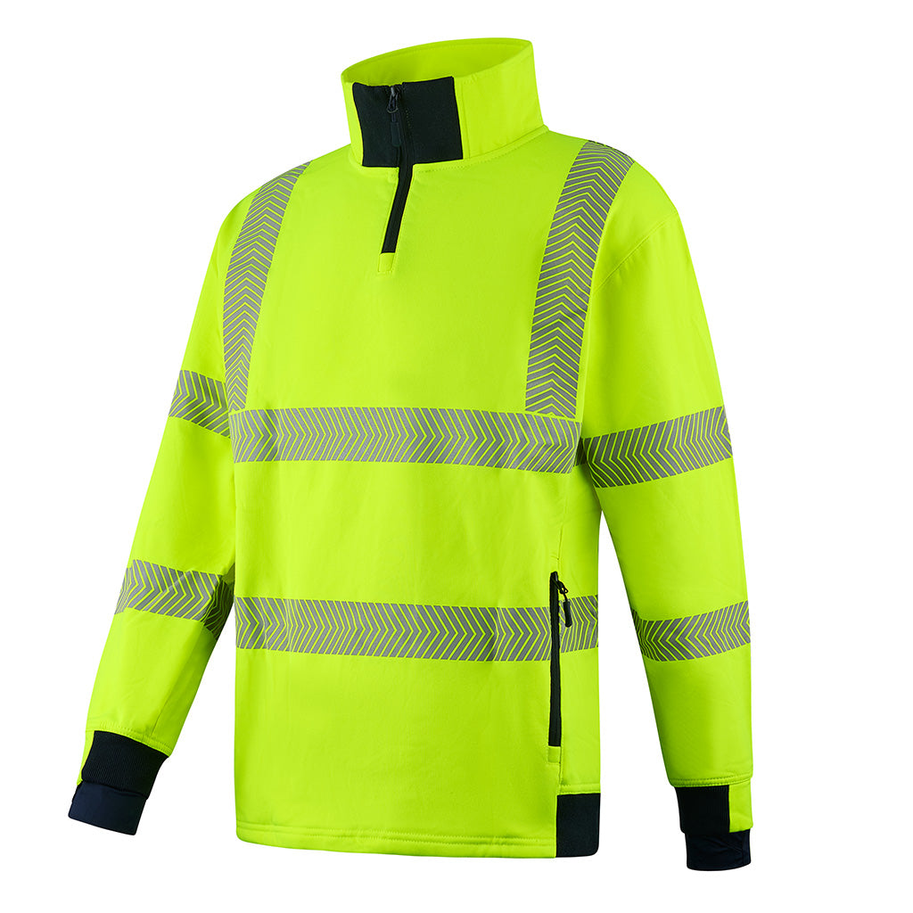 Future Garments Fgx Eco Recycled Hi-Vis Quarter Zip Sweat Shirt