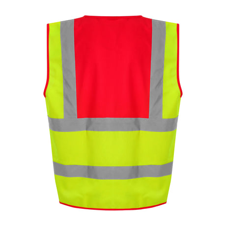 Prortx High Visibility Waistcoat - HV Yellow/Red