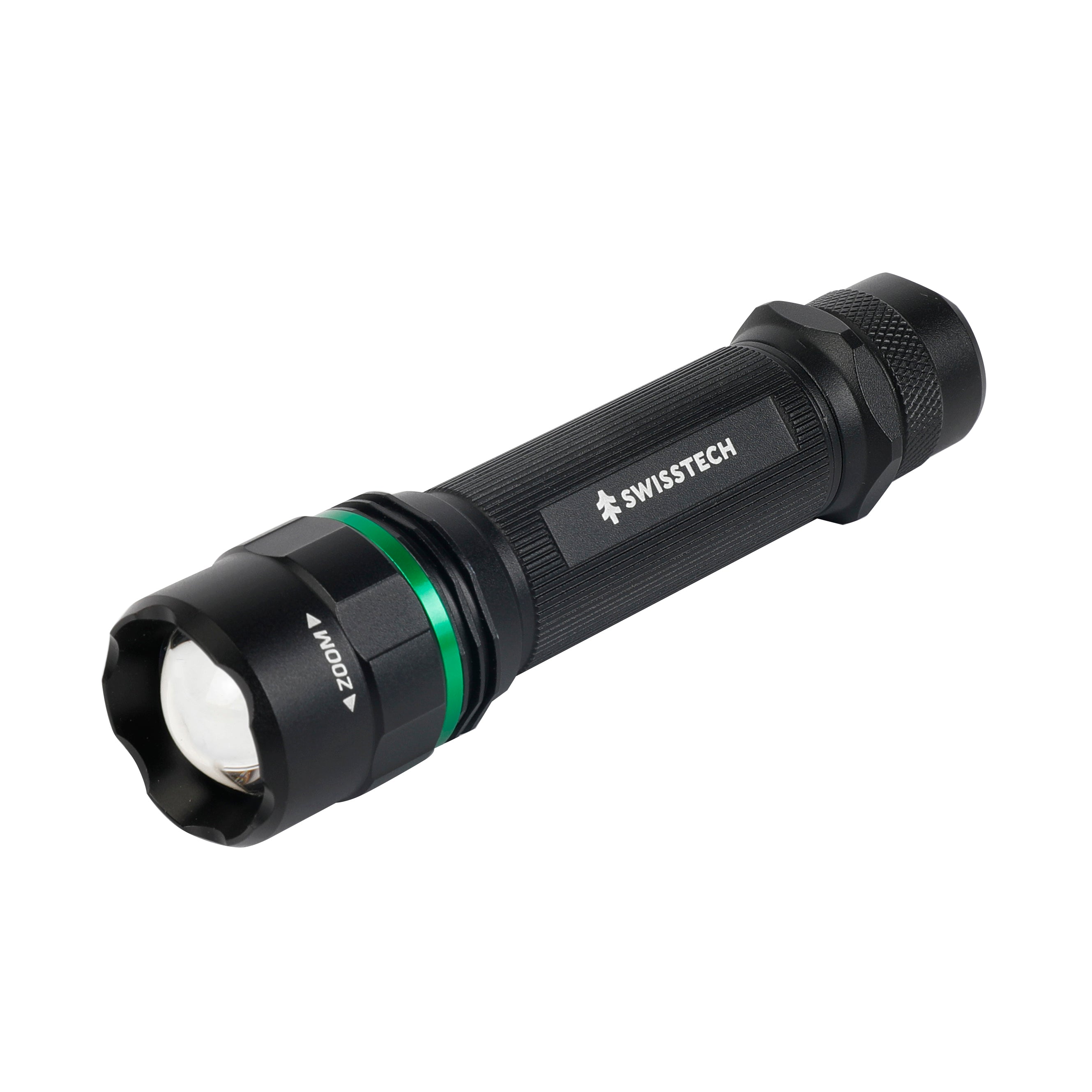 Scruffs Swiss-Tech Rechargeable LED Flashlight - USB Rechargeable Torch - 18650 & 3 x AAA Compatible