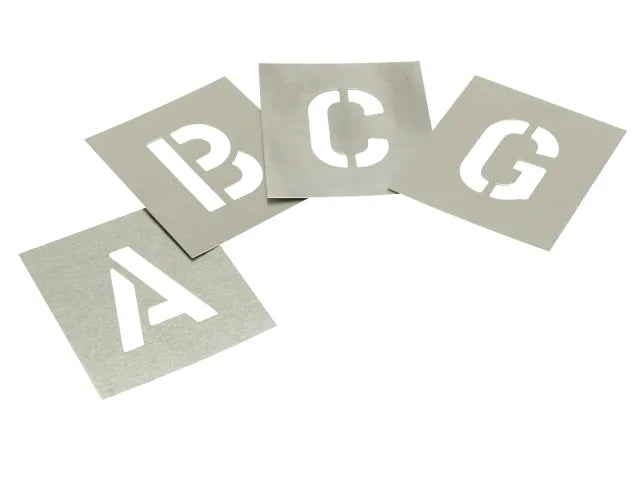 Stencils Set of Zinc Stencils - Letters 4in