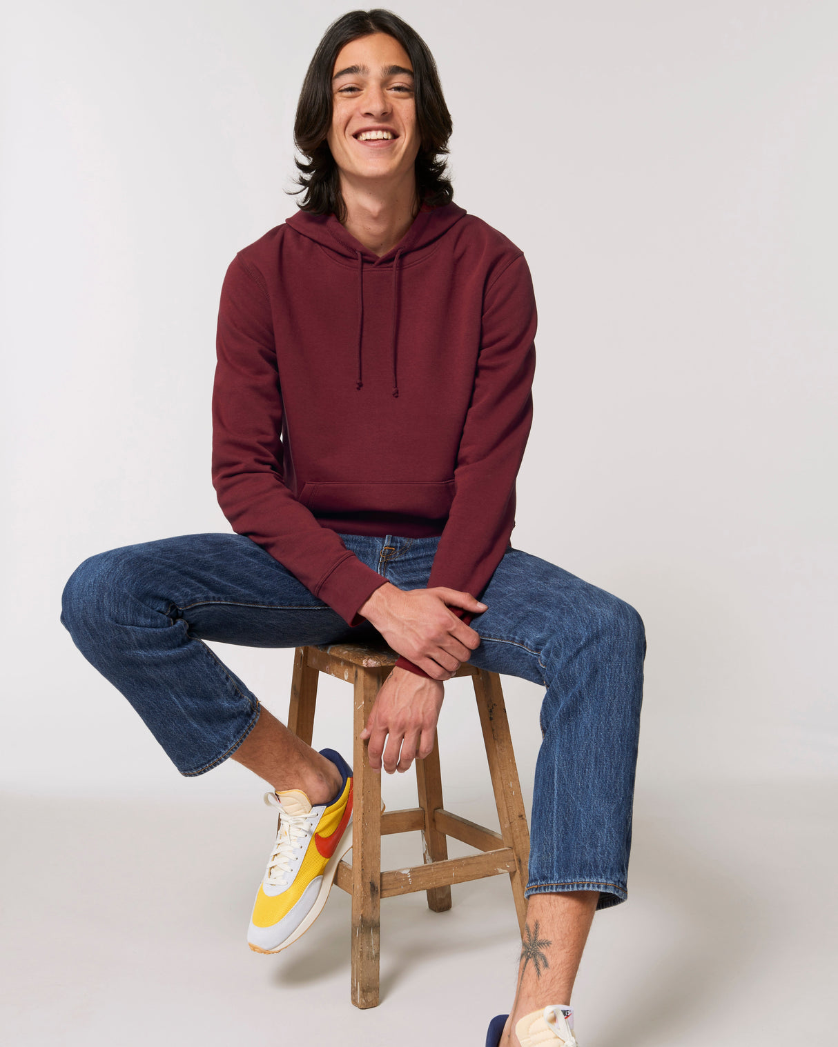 Stanley/Stella Drummer The Essential Unisex Hoodie Sweatshirt (Stsu812) - Burgundy