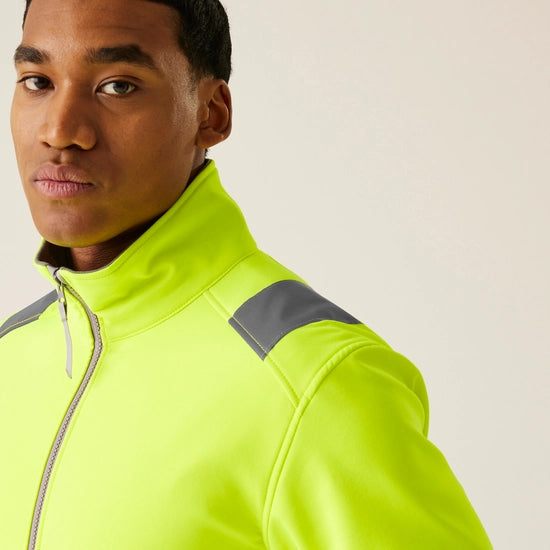 Regatta Professional Men's Hi-Vis Pro Contract Ablaze 2 Layer Softshell Jacket Class 3