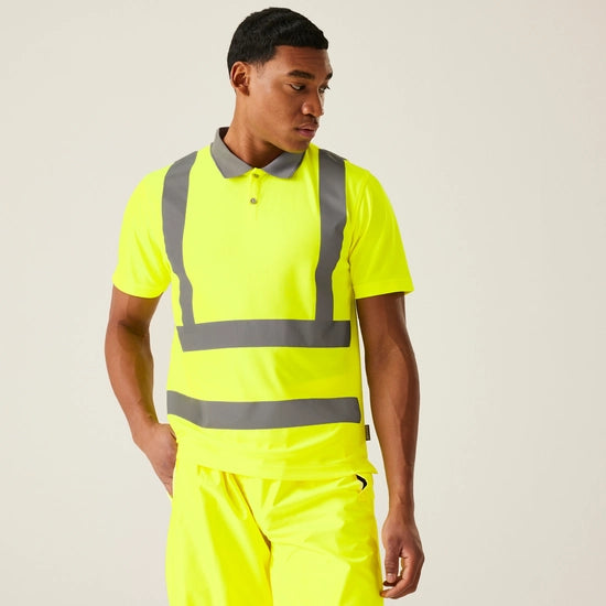 Regatta Professional Men's Hi-Vis Pro Contract Polo Shirt Class 2