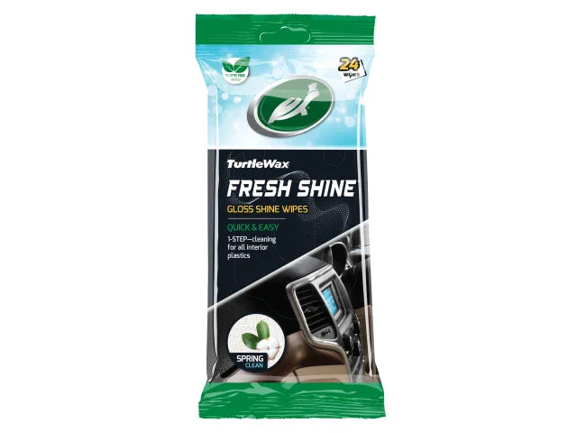 Turtle Wax Fresh Shine Gloss Wipes, Spring Fresh (Pack of 24)