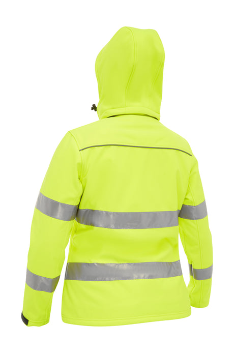 Bisley Womens Taped Hi-Vis Softshell Jacket #colour_yellow